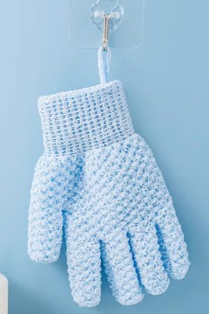 Lifekiss-Bath gloves,Bath & Shower Exfoliating Spa Gloves – Reusable Exfoliating Body Scrubber & Gentle Exfoliating Glove Set for Smooth Skin (Blue)